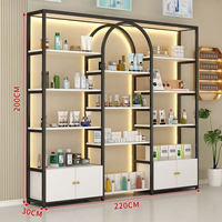 Meilleure Vente Présentoir Lumineux Multi-Niveaux pour Salon de Beauté, Vitrine pour Produits de Soin, Étagère de Rangement Cosmétique