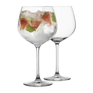 Logotipo personalizado Cristal sin plomo Gin Tonic Copa de vino tinto Gin Globo Copa de vino Copa de cóctel