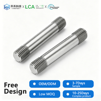 Lightweight Titanium Double-Thread Fastener, Equal Length Stud-Bolt Assembly Screw Rod for Aerospace Equipment