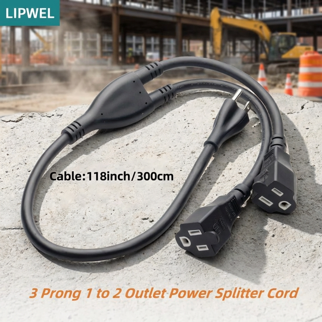 16AWG Heavy Duty Extension Cord 13A 1625W 3 Prong Grounded Power Cable
