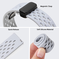 Bracelet de montre intelligent en silicone réglable de luxe personnalisé 22 mm 20 mm avec fermoir magnétique pour Samsung Galaxy Watch 4