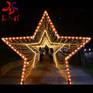Outdoor led decoration Street star motifs Tunnel christmas lights