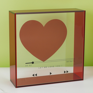 Wholesale Acrylic Flower <b>Box</b> for Eternal Flowers <b>Heart</b>-<b>Shaped</b> Confession Proposal Gift Suitable Birthday Celebrations and - Product Image 2