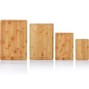JSY Hot Sale Bamboo Custom Tablas De Madera Bamboo Chopping Board Natural Tagliere Legno Bamboo Chopping Board With Juice Groove