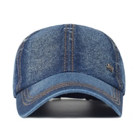 Alta calidad Vintage lavado algodón Denim logotipo personalizado Polo gorras béisbol