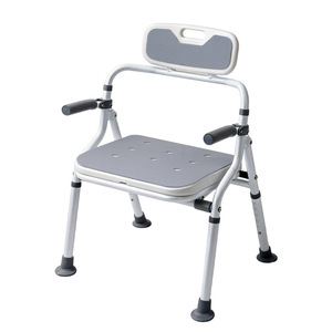 Chaise de douche pliante Jeff en alliage d'aluminium 63x21x55cm avec accoudoirs pour personnes âgées et femmes enceintes - Product Image 3