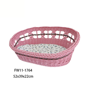 Venta al por mayor cesta <span class=keywords><strong>de</strong></span> almacenamiento lavable hecho a mano barato forma ovalada mascota caseta para gatos cesta - Product Image 6