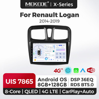 MEKEDE X40 8+128G Autoradio multimédia pour voiture, Car-play, audio 2000*1200, 4G WIFI DSP RDS AM FM GPS pour Renault Logan 2014-2019