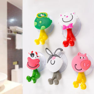 Criativo bonito Cartoon Animal Wall Mounted armazenamento banheiro crianças sucção Toothbrush titular - Product Image 2