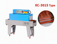 Machine d'emballage rétractable automatique Xicang XC-3015 avec convoyeur à chaîne, tunnel de rétraction thermique haute précision à plateforme surélevée pour l'alimentation