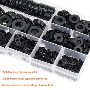 Arandelas planas de nailon negro Sanya, M2 a M12, kit surtido de 800 piezas, grado A métrico, para fabricación de productos electrónicos - Product Image 3