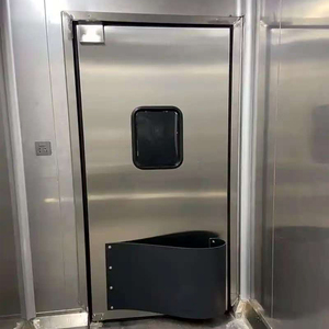 Porte battante robuste en acier inoxydable pour usage industriel, cuisine, entrepôt et commercial - Product Image 5