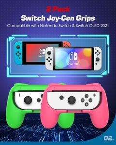 2-<span class=keywords><strong>Pack</strong></span> MoKo Poignée ergonomique noire compatible avec <span class=keywords><strong>Switch</strong></span> <span class=keywords><strong>OLED</strong></span> 2021 Joy-Cons Accessoires de jeu - Product Image 4