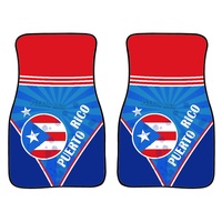 Impression à la demande tapis en caoutchouc impression à la demande Logo universel en gros 2 pièces drapeau de Porto Rico Clipart universel sur mesure