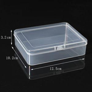 Rectangular Flip Top Storage Box 12.5cm X 10.2cm X 3.2cm With Lid For Batteries Chips Electronics Tools Stationery Fishing Gear - Product Image 1