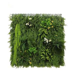 Panneaux de feuillage artificiel en plastique vert, style rustique, fougère, herbe, panneau de <span class=keywords><strong>jardin</strong></span> de haute qualité, décoration de fond, plante murale en bois - Product Image 2