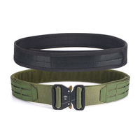 Ceinture MOLLE pour homme, boucle à dégagement rapide, tissu extérieur, nylon tactique de 3,8 cm de large pour homme