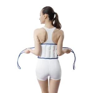 モイストヒートパック、加熱パッド、背中、腰、肩用の電子レンジ活性化モイストセラピーラップ。ネクタイ付き7 "x 12"