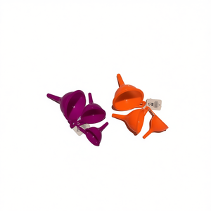 Set di 6 Imbuti in Plastica Viola e Arancione Senza BPA, Utensili da Cucina - Product Image 1