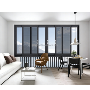 หน้าต่างบานเลื่อนอลูมิเนียม ฉนวนกันความร้อน กระจกสองชั้น กันเสียง ได้รับมาตรฐาน Energy Star ลูกล้อรับน้ำหนักมาก แผงกระจกขนาดใหญ่ - Product Image 5