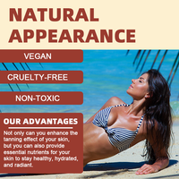Gouttes bronzantes naturelles OEM sous marque privée, bronzant sans soleil pour le visage et le corps, boisson hydratante pour adultes