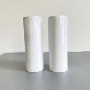20Oz Us Warehouse Skinny Flat Edge Tumbler With <b>Metal</b> <b>Straws</b> for Sublimation Heat Transfer Printing - Product Image 2