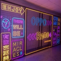 Décoration Publicitaire Personnalisée Éclairage à Led Miroir à Led Intelligent 3D Lettre Lumineuse Miroir à Led Enseigne
