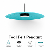 Plafonnier LED moderne en feutre PET (3500K) avec protection oculaire Ra90, design lustre européen pour la maison et le bureau