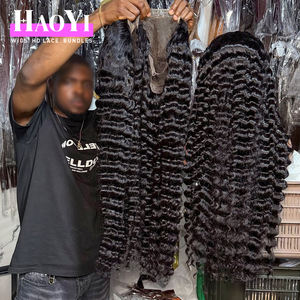 Parrucca di <span class=keywords><strong>capelli</strong></span> umani ricci grezzi cambogiani/birmani, con pizzo HD 13x4, onda profonda riccia, 5x5, pre-tagliata, pre-strappata, senza colla - Product Image 3