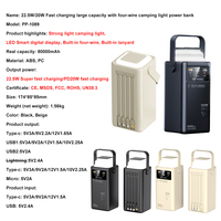 Batterie Externe Haute Capacité Power Station PD22.5W Charge Rapide 80000 mAh avec Câbles pour Camping