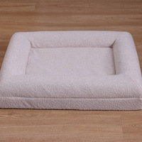 Nouveau lit pour chien en mousse à mémoire de forme classique, couleur unie de luxe, canapé pour animaux de compagnie en mousse à mémoire de forme, antidérapant, doux, imperméable, coussin en forme de beignet pour animaux de compagnie