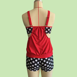 Comodo elegante completo da donna a 2 pezzi a pois per Logo estivo personalizzato e taglia XS con stampa digitale 3 pezzi - Product Image 2