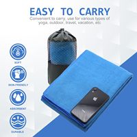 Serviette de yoga en microfibre EM très populaire avec sac, serviettes de plage personnalisables avec logo et impression, personnalisez avec votre nom, serviettes de séchage