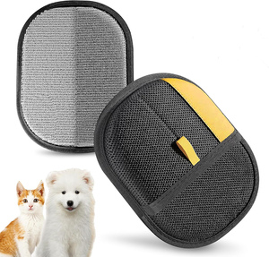 Eco-Friendly Luxury <b>Pet</b> Dog & Cat Hair Remover Foam Glove <b>Brush</b> Cotton Cloth Easy Cleaning Portable Long Plush - Product Image 1
