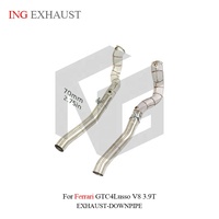 Collecteur d'échappement en acier inoxydable ING pour Ferrari GTC4Lusso V8 3.9T avec bouclier thermique, pièces de tuning automobile de haute qualité