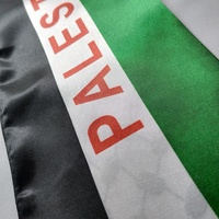 Vente en gros pas cher polyester imprimé AL QUDS Palestine écharpe cou Wrap drapeaux de faveur de mariage