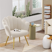 Chaise de salle à manger, table, nouveau design personnalisé, style nordique moderne, fauteuil d'appoint pour salon, fauteuil en velours à pétales de fleurs, canapé-lit