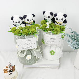 Lindo ramo de peluche de panda, ramo de mano para novia, regalo de San Valentín, cumpleaños, recuerdo - Product Image 2