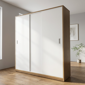 Armario Desmontable de Plástico para Adultos, Ahorra Espacio, de 2 Niveles, con Puertas Corredizas, Plegable, Mueble de Dormitorio para Uso Doméstico - Product Image 3