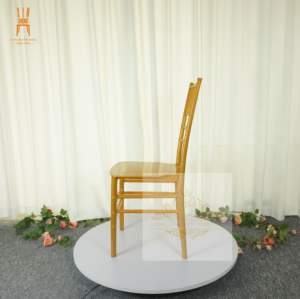 Barato PP alquiler oro plástico bambú fiesta boda apilamiento Tiffany Chiavari silla para la venta - Product Image 5