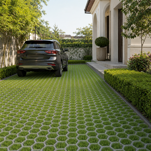 Grille <span class=keywords><strong>de</strong></span> pavage en <span class=keywords><strong>nid</strong></span> <span class=keywords><strong>d</strong></span>'<span class=keywords><strong>abeille</strong></span> en HDPE robuste et <span class=keywords><strong>stabilisateur</strong></span> <span class=keywords><strong>de</strong></span> <span class=keywords><strong>gravier</strong></span> pour allées et parkings - Product Image 4