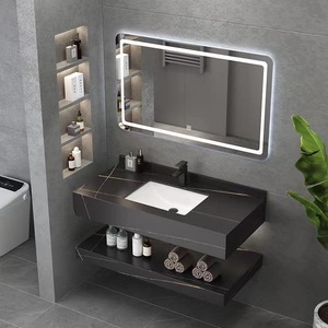 Meuble-lavabo moderne Wayon pour petite salle de bain avec miroir LED intelligent - Product Image 2