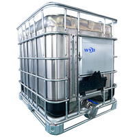Nouveaux réservoirs de stockage en acier inoxydable de qualité alimentaire mobiles avec cadres 1000L/1200L/1500L Conteneurs IBC