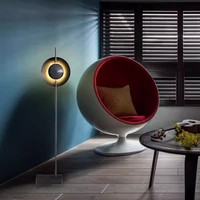 Meubles de salon d'art haut de gamme chaise boule ronde wabi-sabi meubles simples balcon chambre rouge chaise longue en cuir véritable