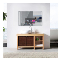 Nouveau Design Smart Led Mirror Salle de bain Smart Led Vanity Mirror Lumineux Toilette Cosmétique Miroir Argent Personnalisé Moderne Rectangle