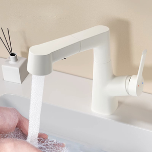 Rubinetto lavabo Pull-Out multifunzione per il lavandino del bagno rubinetto elettrico per acqua calda e fredda con funzioni di lavaggio viso e gargarismi - Product Image 3