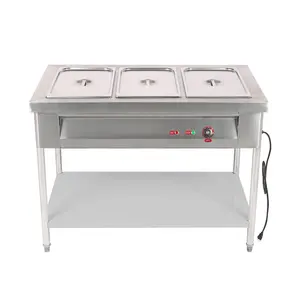 Commercial kitchen equipment dining serving buffet chaffing pans meat gastronorm stainless steel food warmer steam table