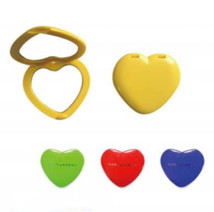OEM Supplier Customized Portable Double-Sided 1X2X <strong>Foldable</strong> Heart Shape Compact <strong>Mirror</strong> Personalized Mini Pocket Makeup <strong>Mirror</strong> - Product Image 2