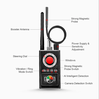 Gamme de fréquences portable et sans fil 1MHZ-8000MHZ Détecteur de signal de caméra anti-espion RF