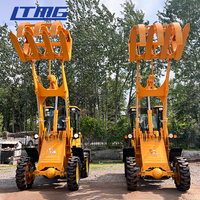 LTMG 4WD Mini Charger Shovel Loader Loader Small Articulated 2ton 2.5ton 3ton Mini Wheel Loader with Wood Grab